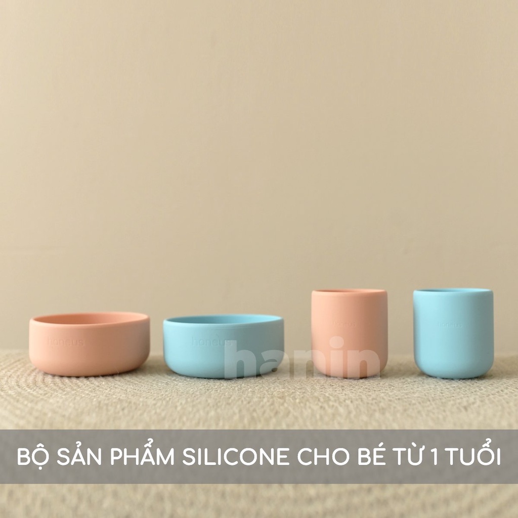 Bát ăn dặm Silicon đế chống trượt Toddler cho bé - Thương hiệu Hanin Baby - Tô ăn dặm cho bé