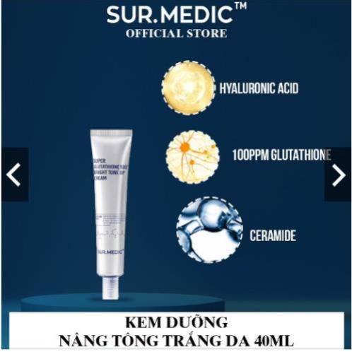 Kem dưỡng nâng tông trắng da SUR.MEDIC SURMEDIC+ Super Glutathione 100 Bright Tone Up Cream 40ml