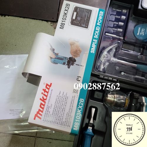 Máy khoan búa 26 phụ kiện Makita M8103KX2B