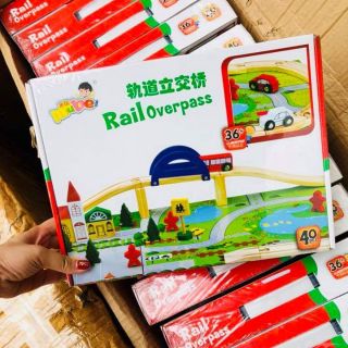 Bộ đồ chơi gỗ: mô hình giao thông thành phố