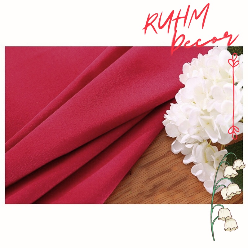 Khăn trải bàn giáng sinh, bàn tiệc hình bàn chữ nhật và tròn đủ kích thước - Đỏ bordeau KB-Y02