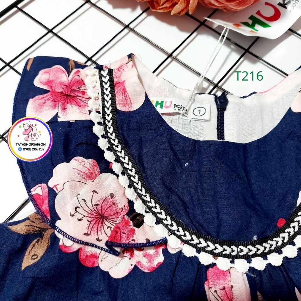 Váy bé gái hoa đào đẹp hàng bán shop xịn T216