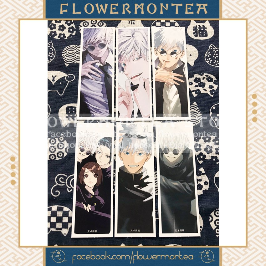 Set 6 Thẻ Đánh Dấu Sách | Bookmark Giấy - Jujutsu Kaisen | Chú Thuật Hồi Chiến