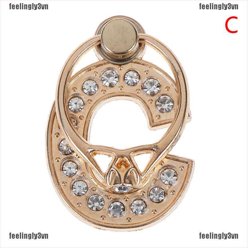 ❤ADA❤ Diamond metal letter finger ring smartphone stand holder mobile phone holder TO