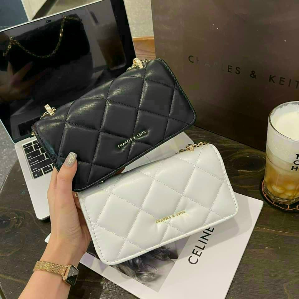 Túi đeo chéo đeo vai ô trám chần ô to da trơn sang chảnh phong cách Hàn Quốc TXOTRAM03 - Ảnh shop chụp