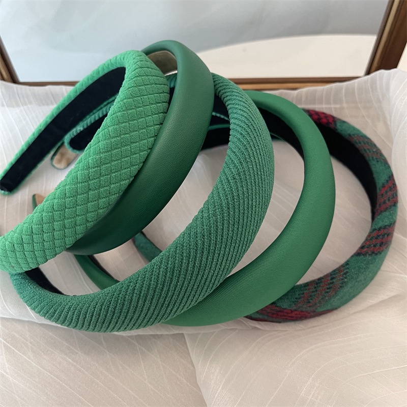 Bờm cài tóc tone màu xanh bản to phong cách Hàn Quốc cho nữ YOS