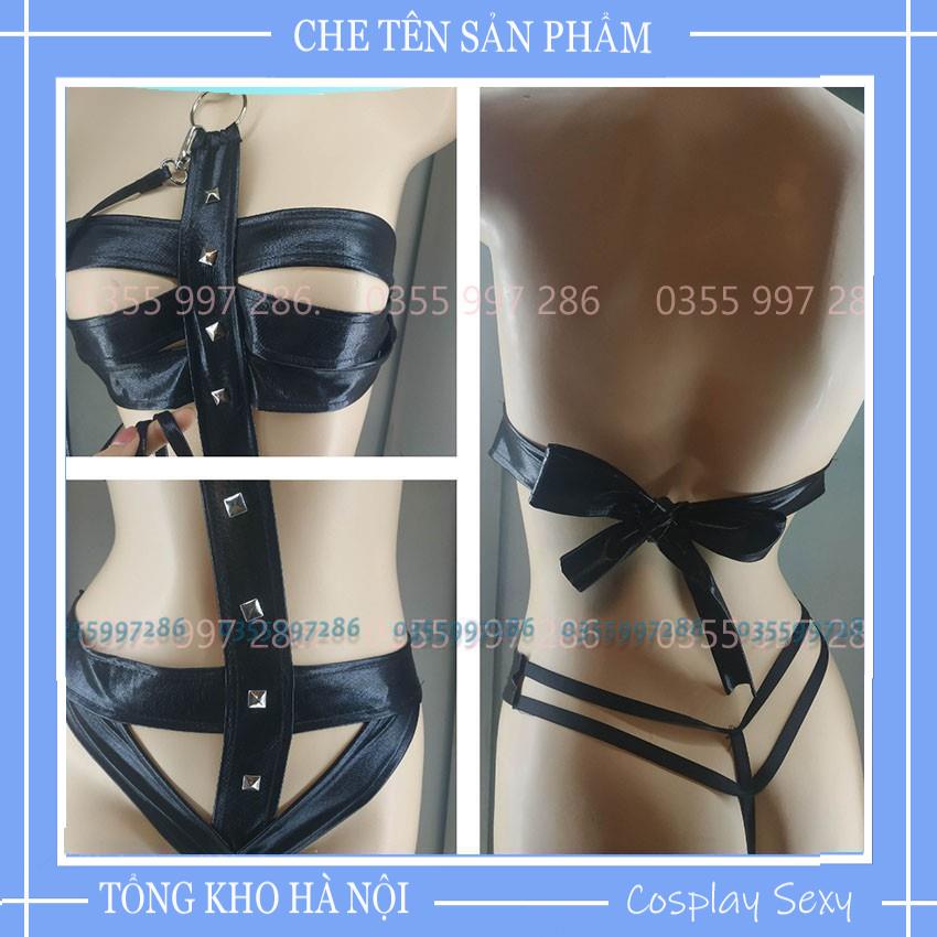 Set Bikini Da Sexy Kèm Xích Cổ Bộ Đồ Lót Gợi Cảm Phong Cách Cá Tính, Mạnh Mẽ, Độc Đáo Da001 TKVN | BigBuy360 - bigbuy360.vn