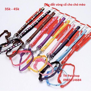 Dây dắt vòng cổ 2 lớp dành cho chó mèo - Dây dài 1,2m