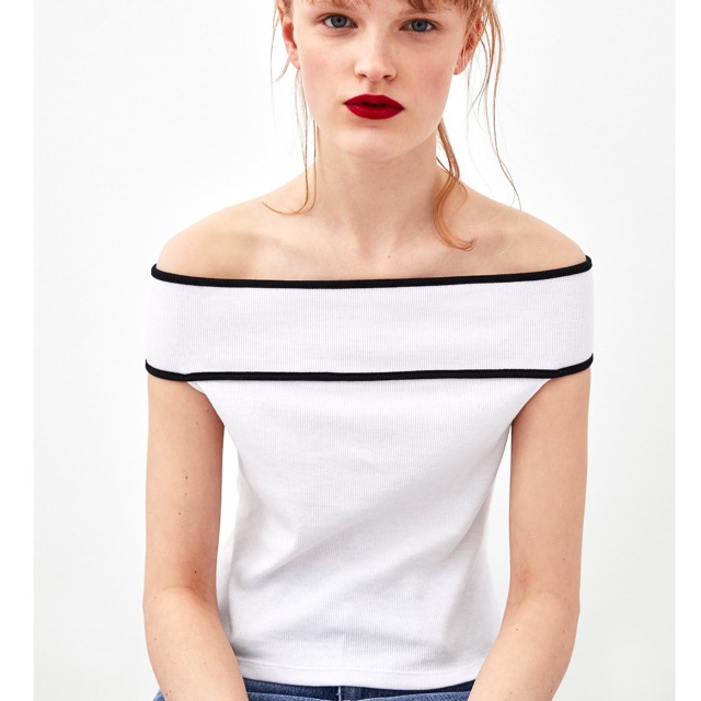 Áo trễ vai zara newtag