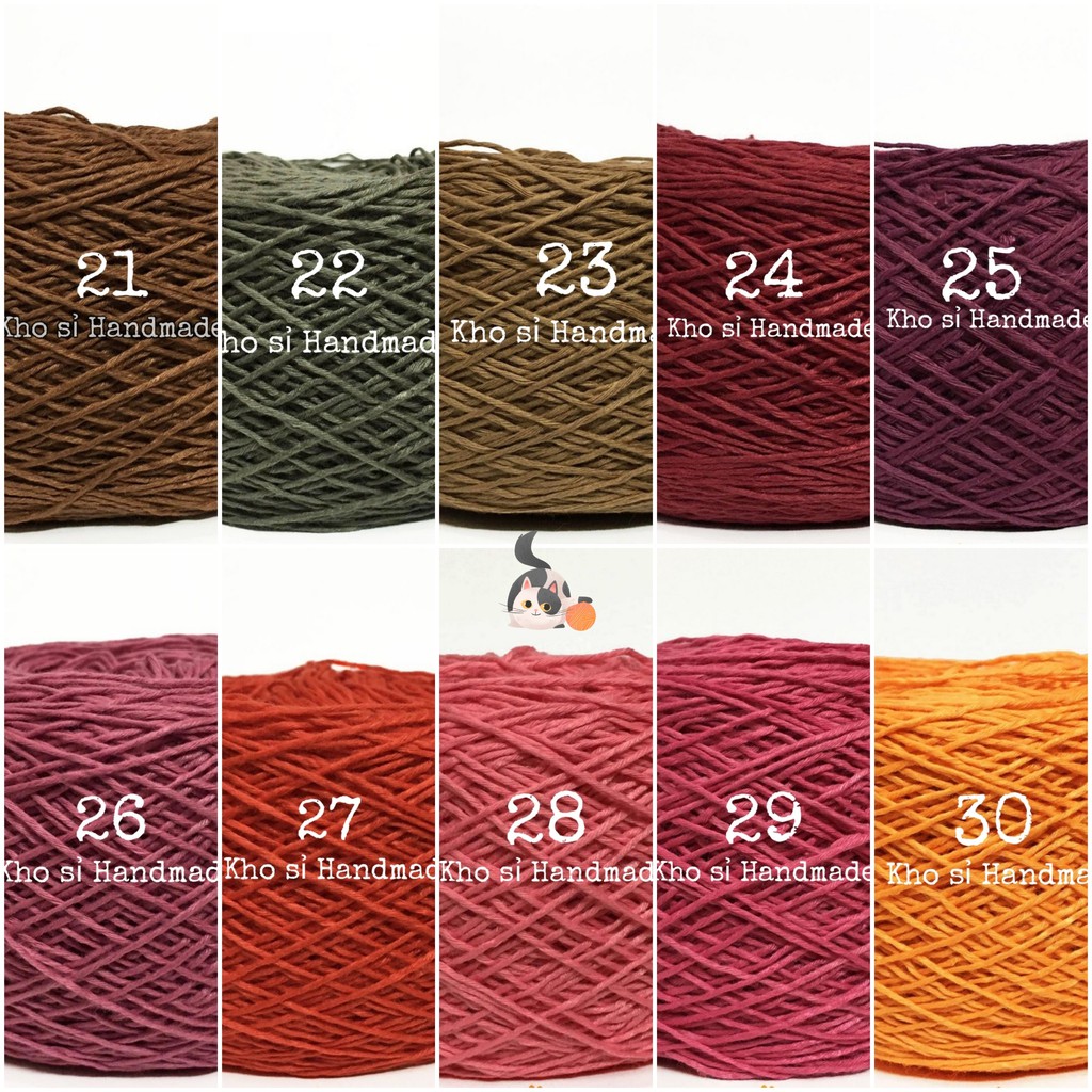 Sợi cotton Việt Nam 1mm (Mã 21 đến 40)