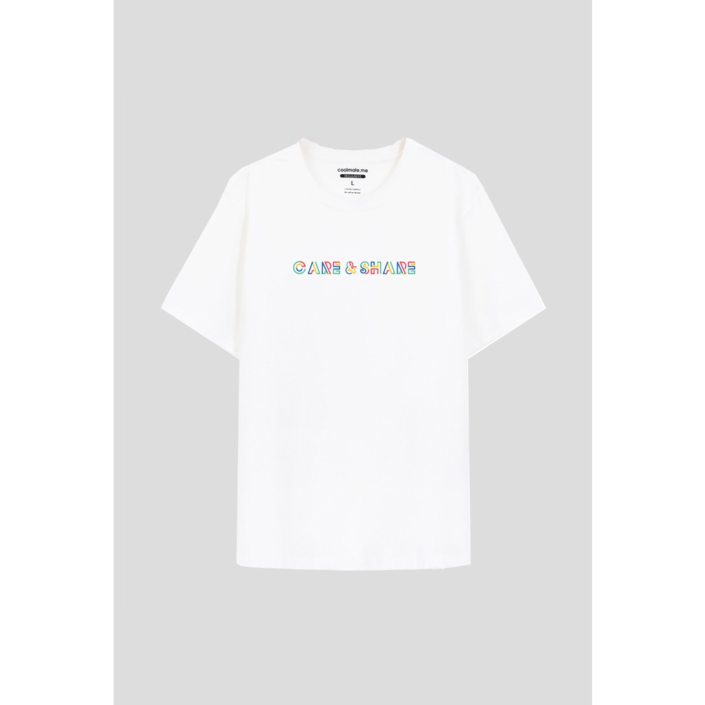 Áo thun Cotton Compact in Care&Share phiên bản mới Typo Colorful thương hiệu Coolmate