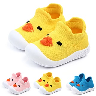 Giày sneaker đế mềm in hình chú vịt đáng yêu cho bé