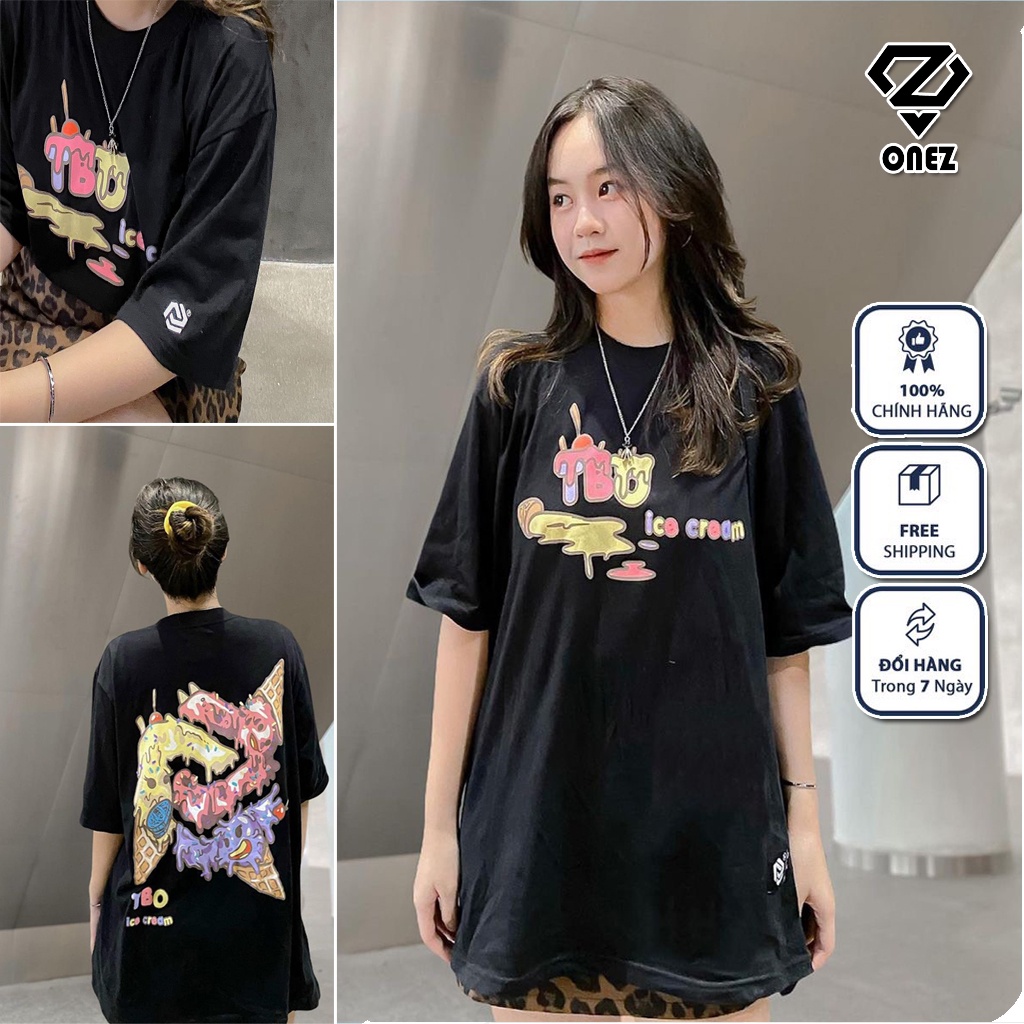 Áo thun tay lỡ Unisex ONEZ, áo phông form rộng WIND ATL3