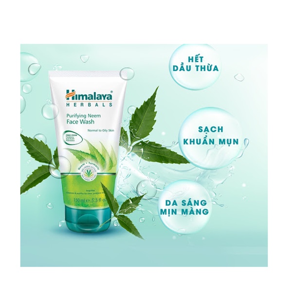 Sữa rửa mặt Himalaya lá Neem giảm mụn sáng da 150ml