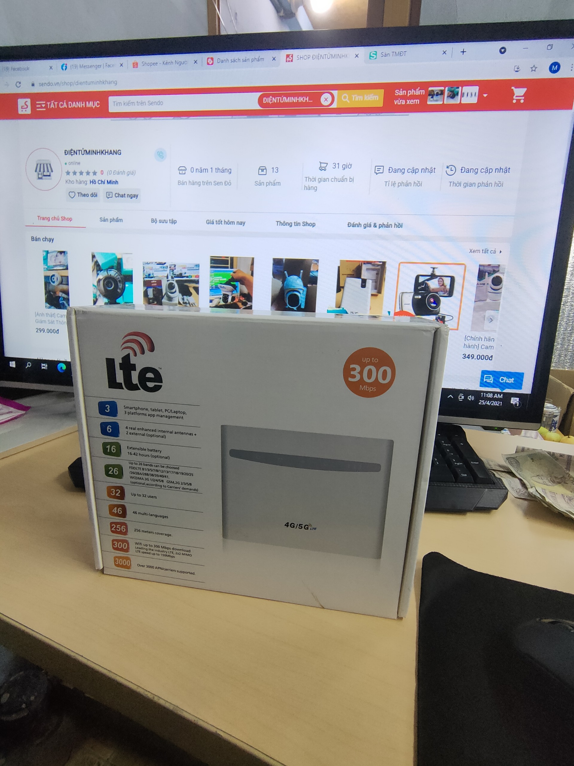 [Ảnh thật] [Chính hãng] Bộ Phát Wifi 4G/3G LTE CPE B525 tốc độ cao / 4 Cổng Lan | BigBuy360 - bigbuy360.vn