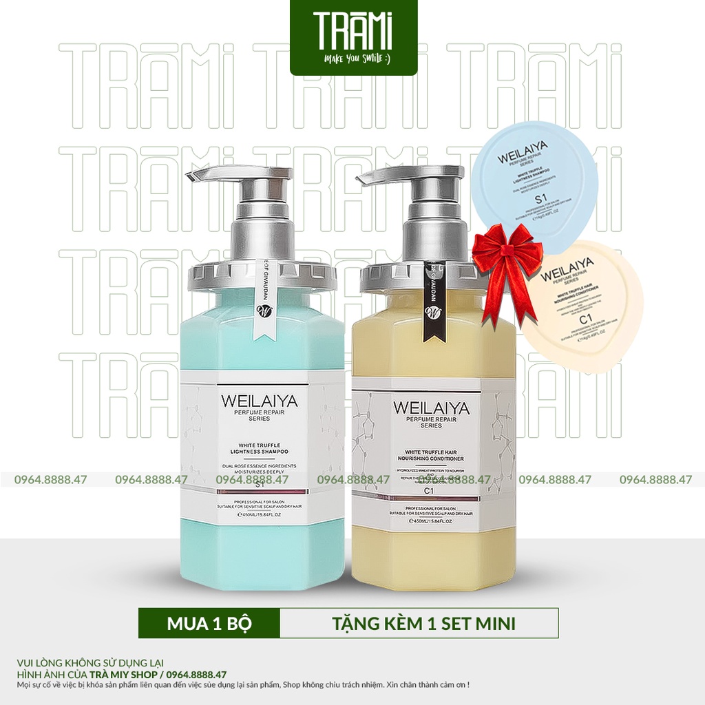 Bộ Dầu Gội Xả Phục Hồi Đa Tầng Nấm Truffle Weilaiya 450ml.
