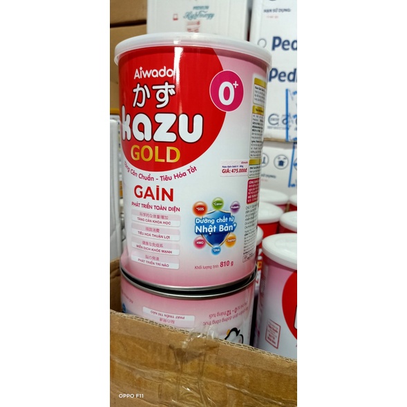 sữa bột kazu gain 0+ 800g tăng cân mát