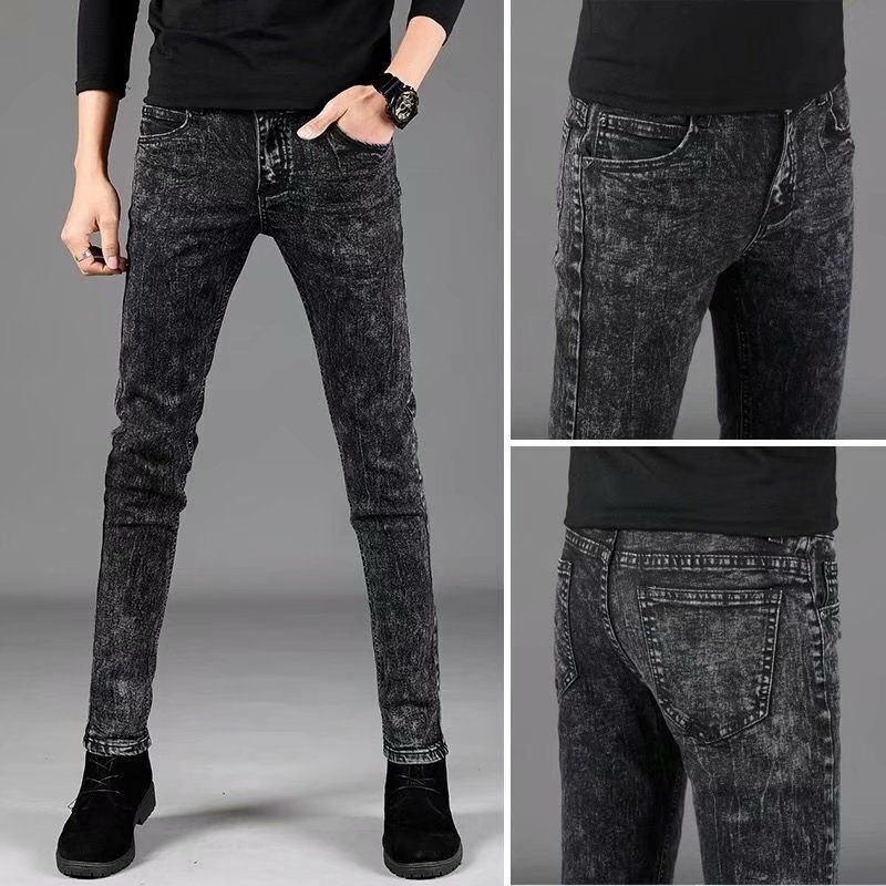 Quần jeans ôm chân co giãn thời trang mùa hè phong cách Hàn Quốc cho nam