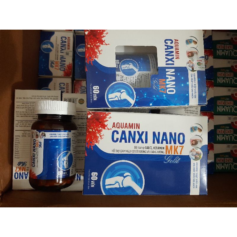 Viên uống AQUAMIN CANXI NANO MK7 GOLD - Aquamin F - Hộp 60 viên,giảm nguy cơ loãng xương ,còi xương