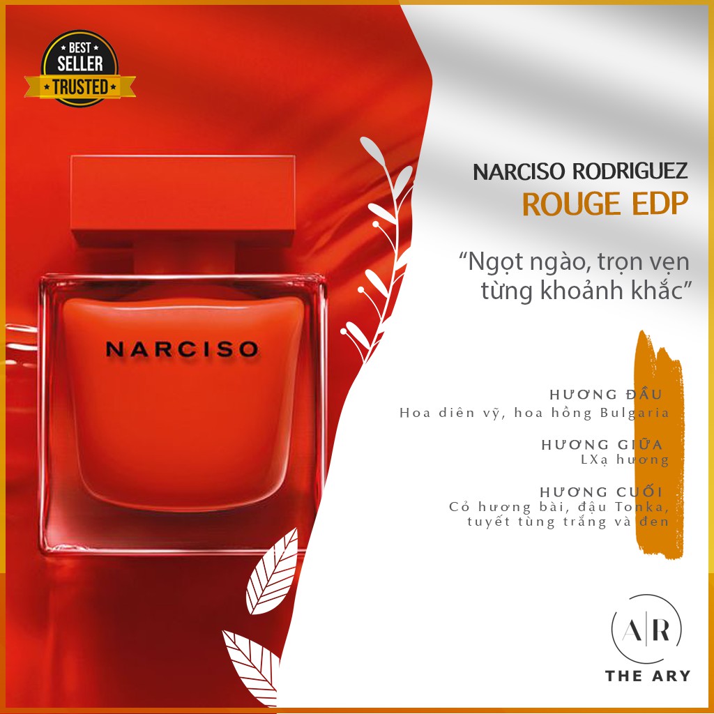 [Mẫu Thử 5, 10, 20ML] Nước Hoa Nữ Cuốn Hút, Quyến Rũ, Ngọt Ngào Narciso Rodriguez Rouge EDP