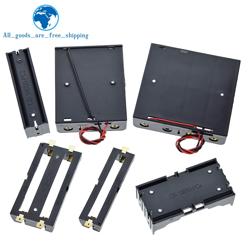 Hộp Đựng Pin 1x 2x 3x 4x 18650 1 2 3 4 Ngăn Kèm Dây Dẫn Tự Làm arduino