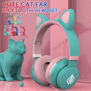 Tai Nghe Bluetooth Không Dây Chống Ồn Hình Tai Mèo Dễ Thương