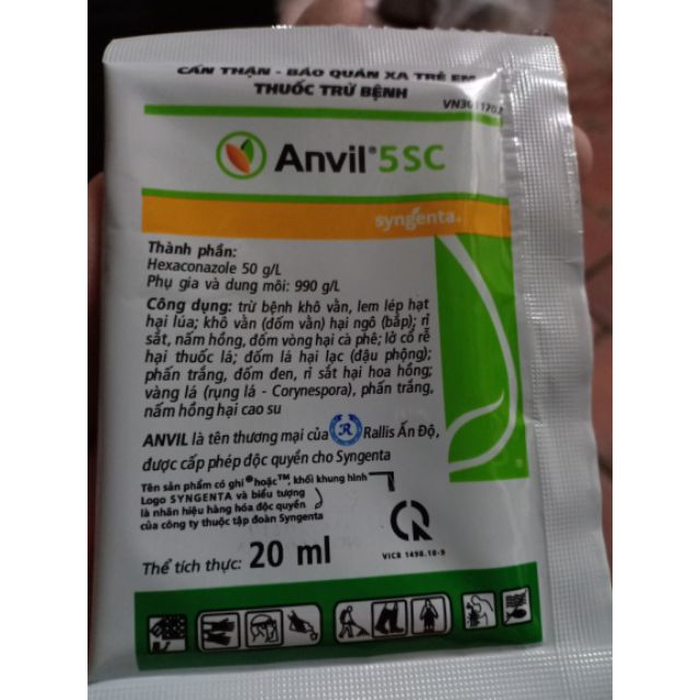 Anvil trị nấm bệnh cây trồng gói 20ml
