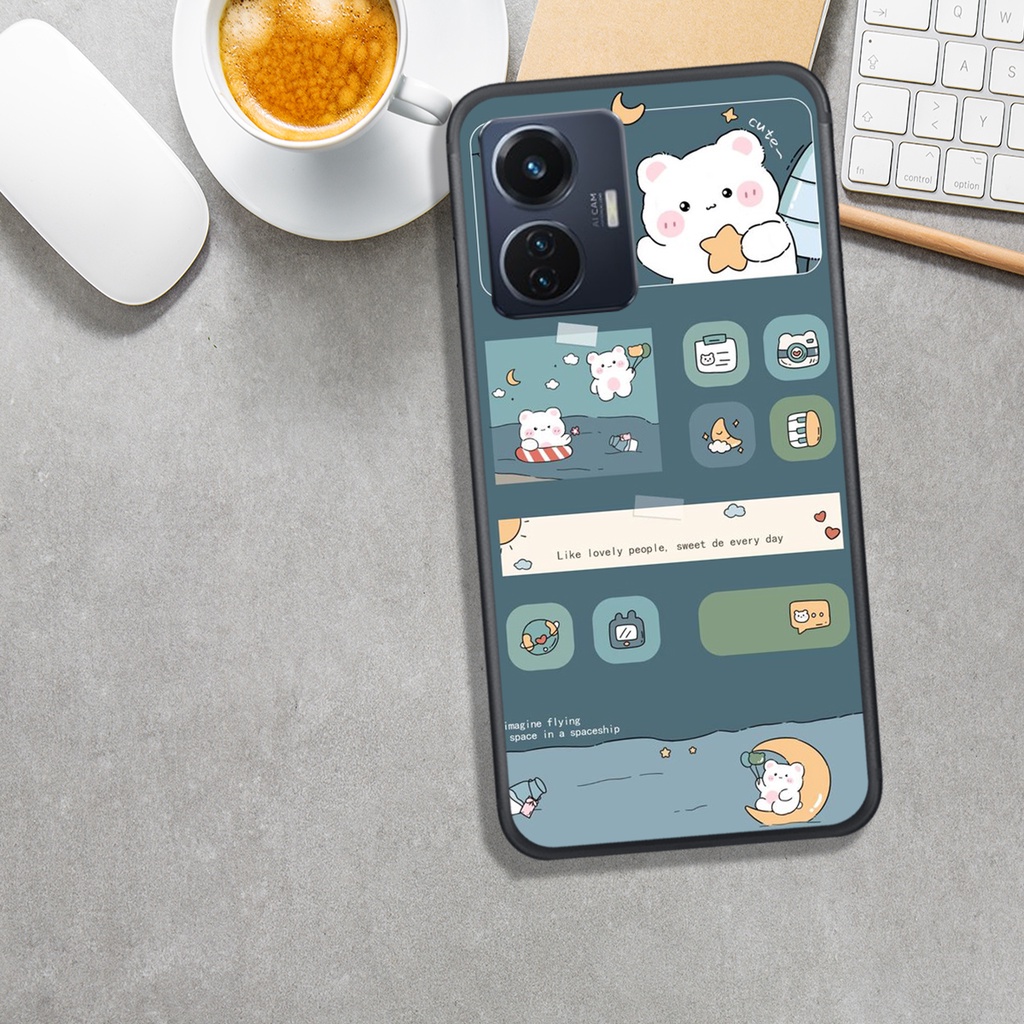 Ốp Lưng VIVO Y55 5G - Y55 2022, In Hình Astronauts ChiBi, Hình Ảnh Sắc Nét, Bao Đẹp.