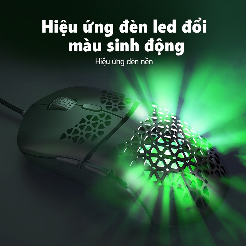 Chuột chơi game có dây ONIKUMA CW911 Đen trắng với đèn RGB