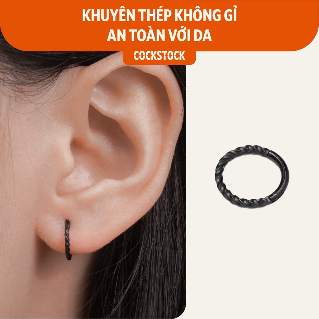 Khuyên tai vòng Twisted Hoop Earring CockStock