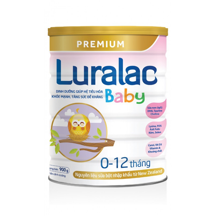 Sữa Bột LURALAC Baby Cho Bé Dưới 1 Tuổi Lon 900g