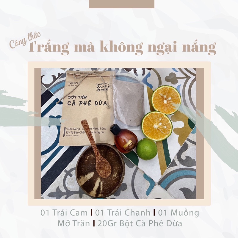 [COMBO] Mỡ Trăn Nguyên Chất N'store, Bột Tắm Cà Phê Dừa Non N'store, Nhã Nắng, Viêm Nang Lông,Tẩy Tế Bào Chết,Sáng Da