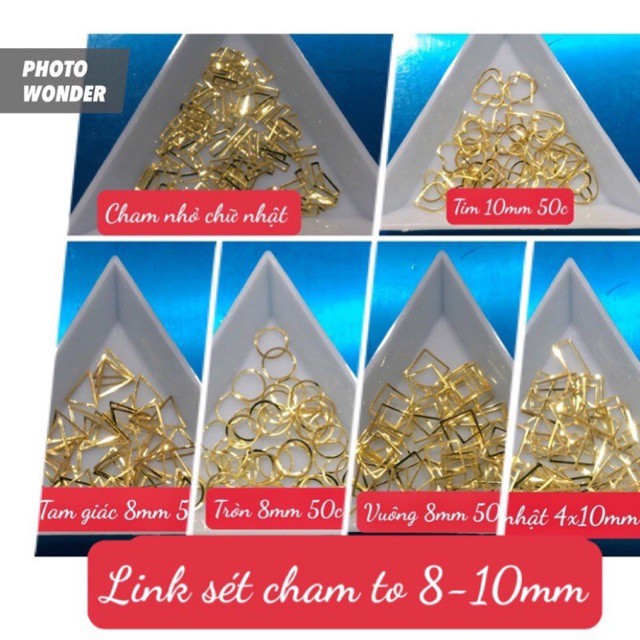 Cham kim loại  -100c phụ kiện trang trí móng tay (nail)