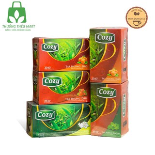 Trà Cozy Túi Lọc Hương Nhài, Sen, Dâu , Đào, Bạc Hà Hộp, Trà Xanh