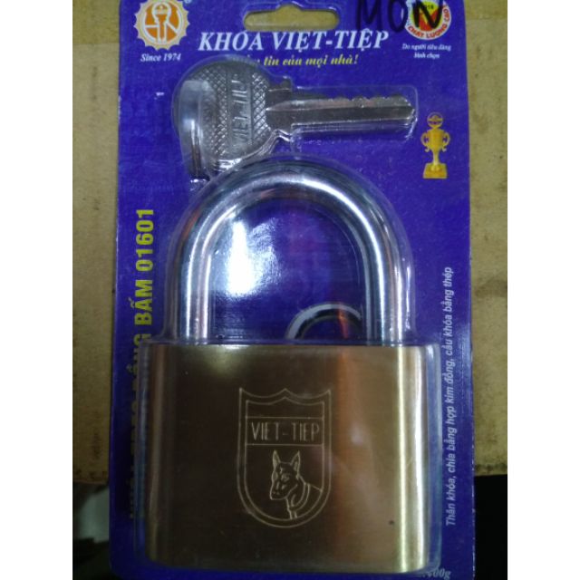 Ổ khóa Việt-tiệp - Khóa treo đồng bấm 01601