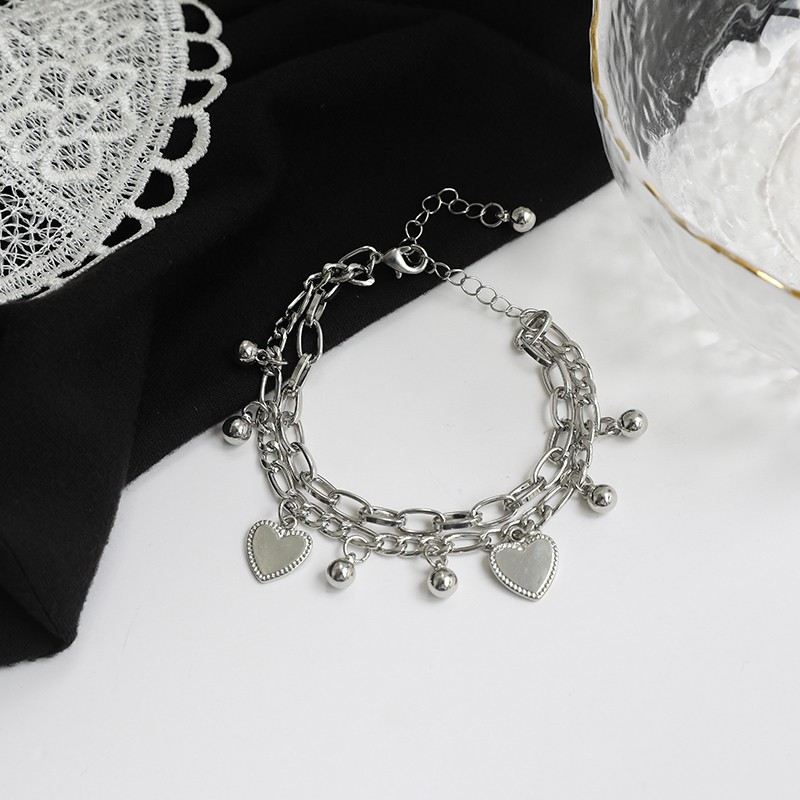 Vòng đeo tay nữ mạ bạc phong cách Hàn Quốc
