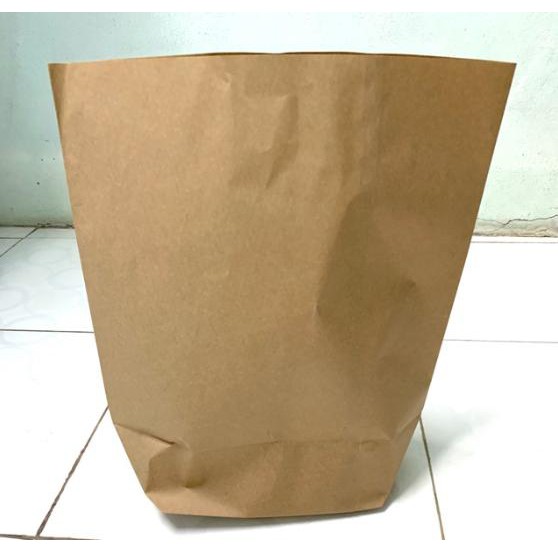 10 TÚI GIẤY KRAFT KHÔNG QUAI size 20x15cm - túi xi măng đựng hàng