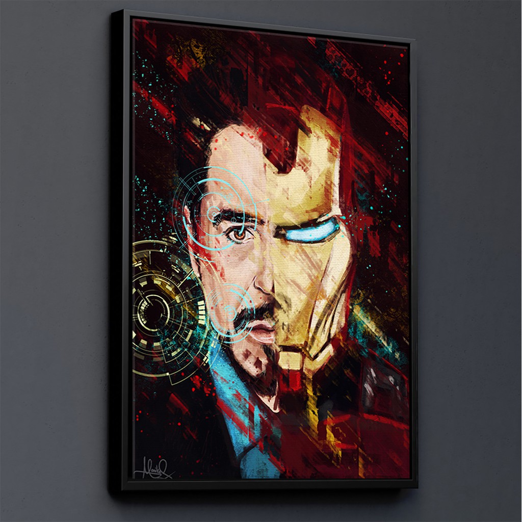 TRANH CANVAS SIÊU ANH HÙNG MARVEL treo tường in theo yêu cầu - người sắt IRON MAN 3