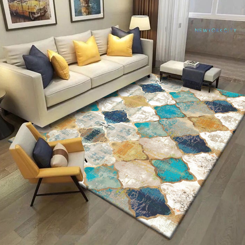 Thảm Chùi Chân Chống Trượt Họa Tiết Hình Học Trang Trí Nhà Cửa