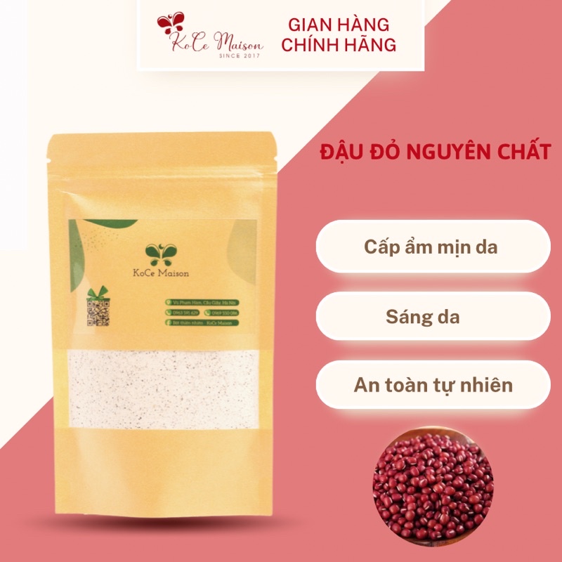 Bột Đậu Đỏ Nguyên Chất 500G( Dưỡng Trắng, Tẩy Da Chết)