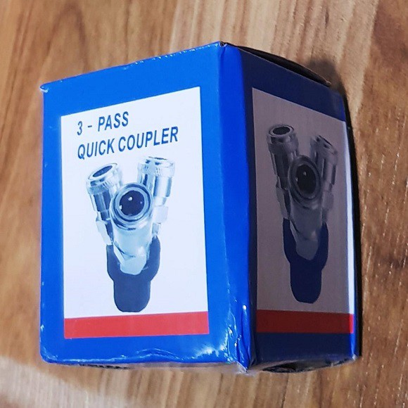 Đầu Nối Chia Hơi Tròn 3 Ngã Dùng Cho Máy Bơm Khí Nén