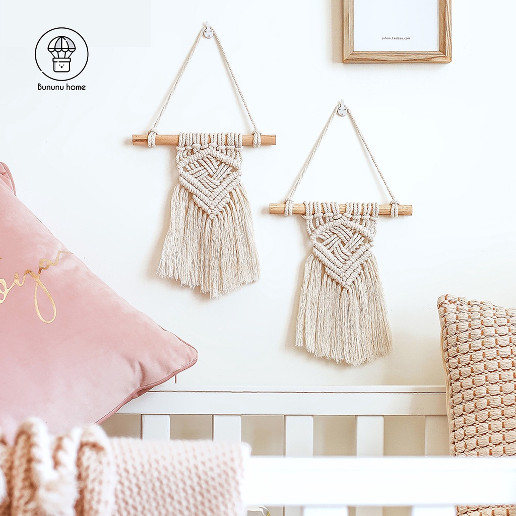 Macrame treo tường, phong cách Bohemian dáng nhỏ