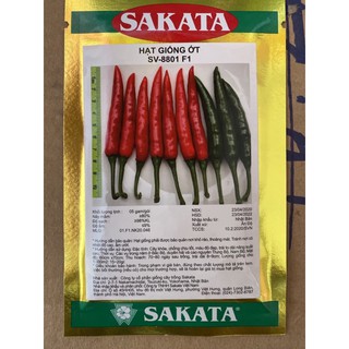 Hạt Giống Ớt Chỉ Thiên F1 SAKATA SV-8801 Nhật Bản