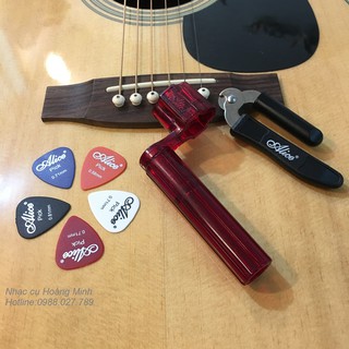 BỘ KÌM BẤM TAY QUAY THAY DÂY GUITAR (TẶNG KÈM 5 MÓNG GẢY ALICE CÁC CỠ)