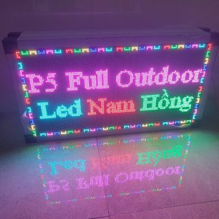 Combo biển led ma trận P5 full màu ngoài trời 2 mặt KT 32*64cm - Bao gồm khung nhôm định hình