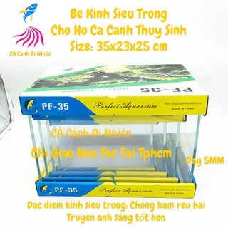 Bể kính siêu trong 35x23x25 cm - hô kiếng nuôi cá cảnh thủy sinh