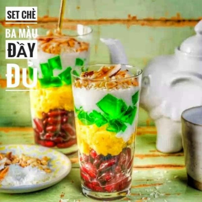 Set Chè Ba Màu Đầy Đủ Nguyên Liệu ( nấu được 12 chén ) ⚠️Lẻ = Sỉ ⚠️[FREE SHIP]TỪ ĐƠN 50K