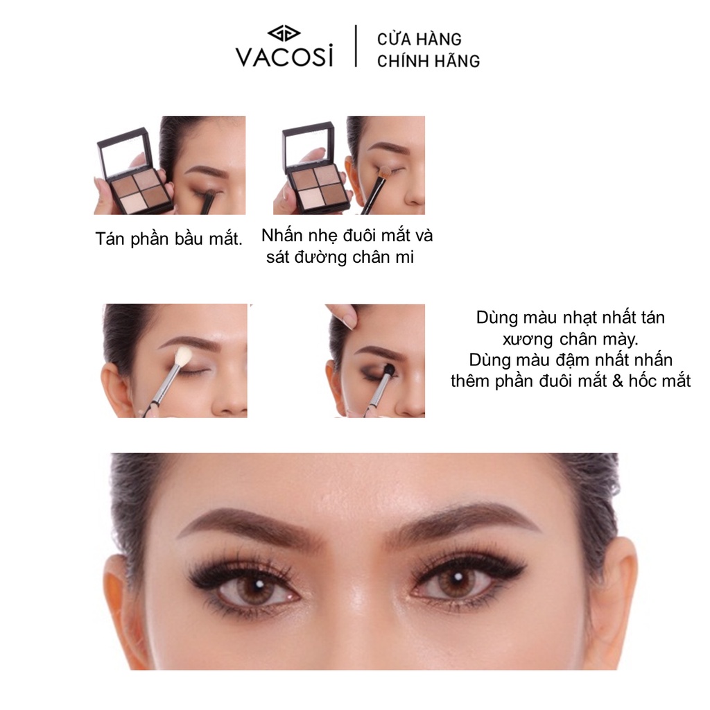 E18 Cọ Tán Phấn Mắt Smoky VACOSI  -  E18 SMOKE & BLEND BRUSH