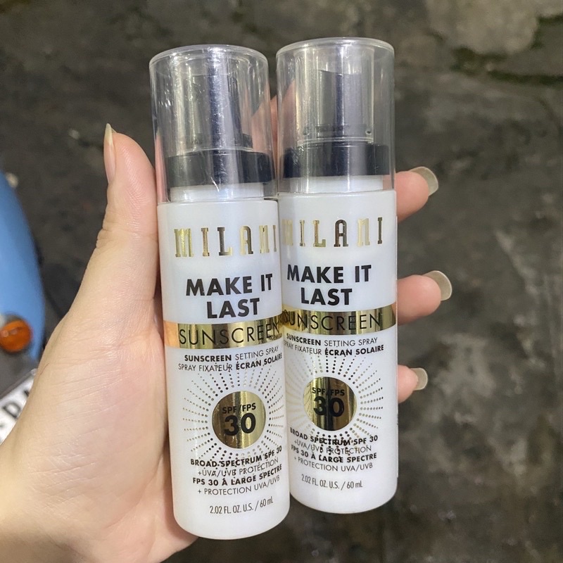 Xịt khóa nền giữ lớp trang điểm MILANI Make It Last/Dewy/Matte/Sunscreen SPF30 Setting Spray (60ml) | WebRaoVat - webraovat.net.vn