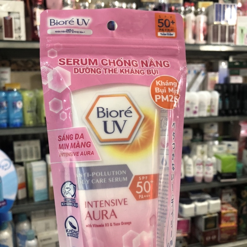 Serum chống nắng dưỡng thể kháng bụi Biore UV SPF 50/PA+++ 150ml